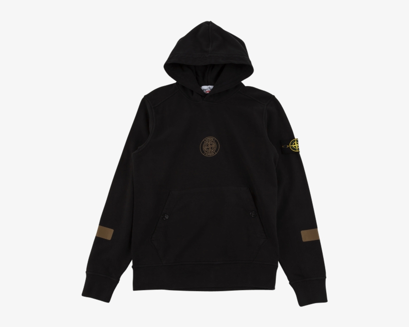 Stone Island Hooded Sweatshirt Fw Su - Fendi Box Logo Hoodie, transparent png #8635274