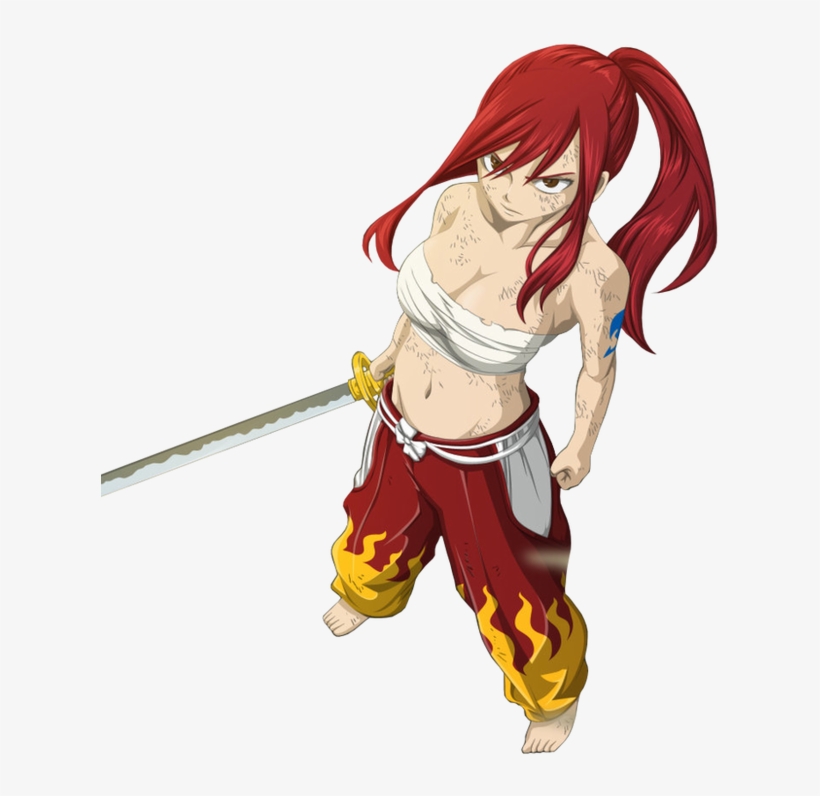 Fairy Tail Wiki - Erza Scarlet No Background, transparent png #8635355