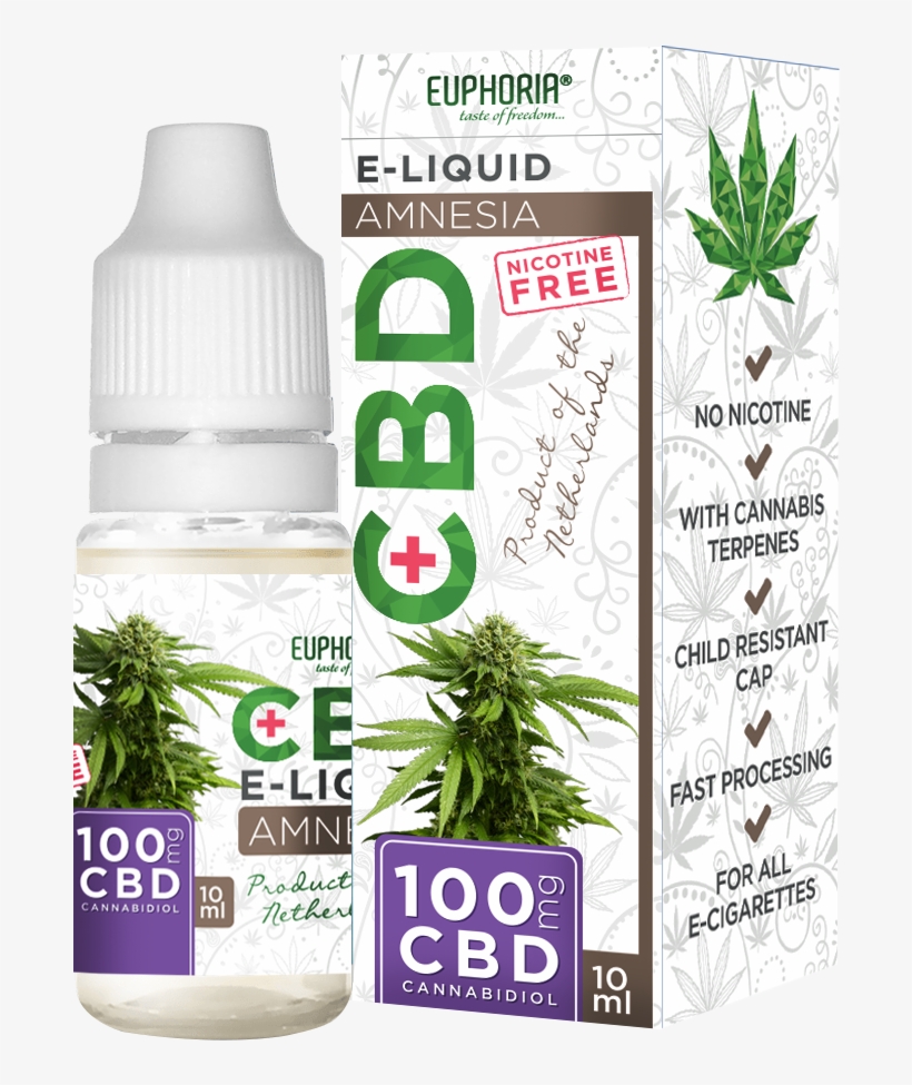Cbd E-liquid Amnesia 100 Mg - Cannabidiol, transparent png #8636157