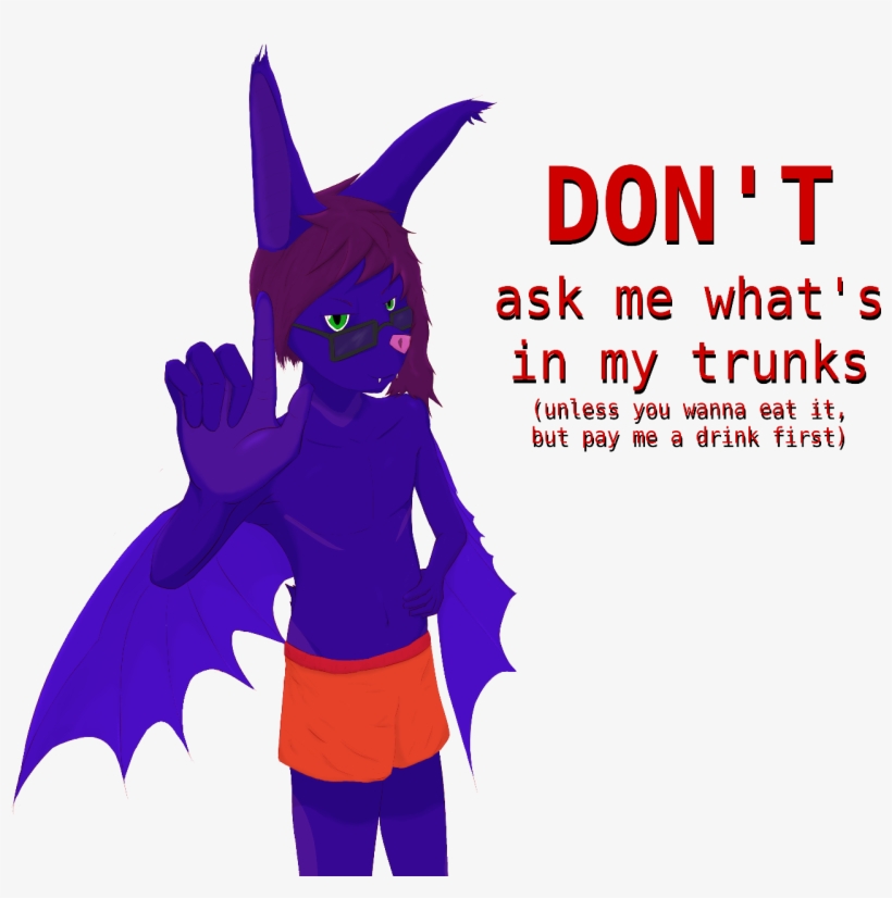 Blue Bat Anthro Pointing A Finger At You To Tell You - Cartoon, transparent png #8636160