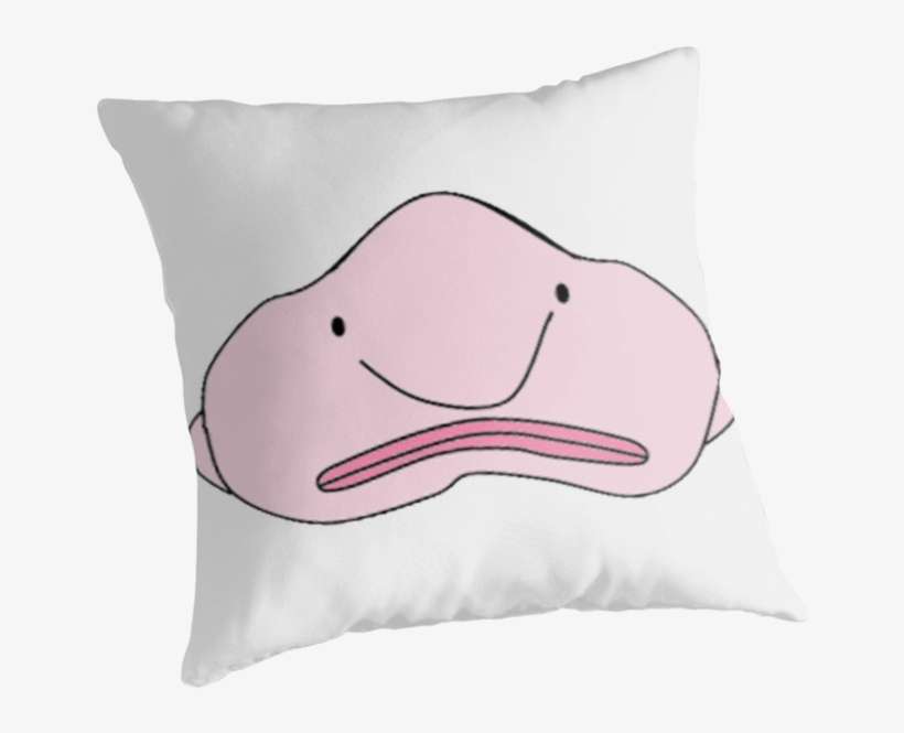 "blobfish" Throw Pillows By Boothedog - Throw Pillow, transparent png #8636387