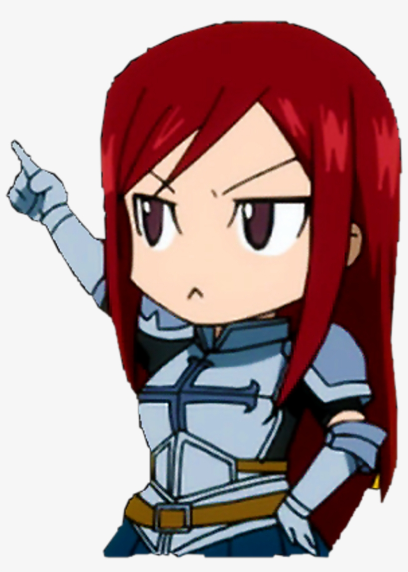 Anime Sticker - Chibi Erza, transparent png #8636424