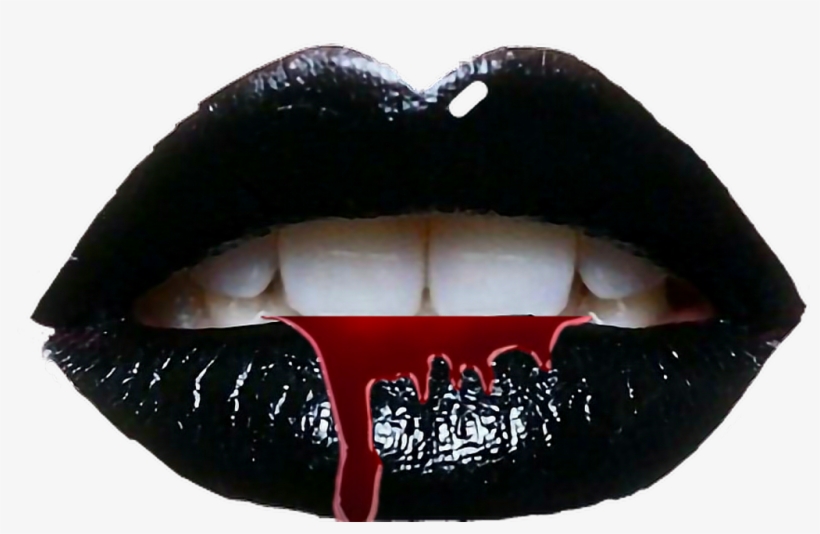 Black Sticker - Sexy Black Lips, transparent png #8637129