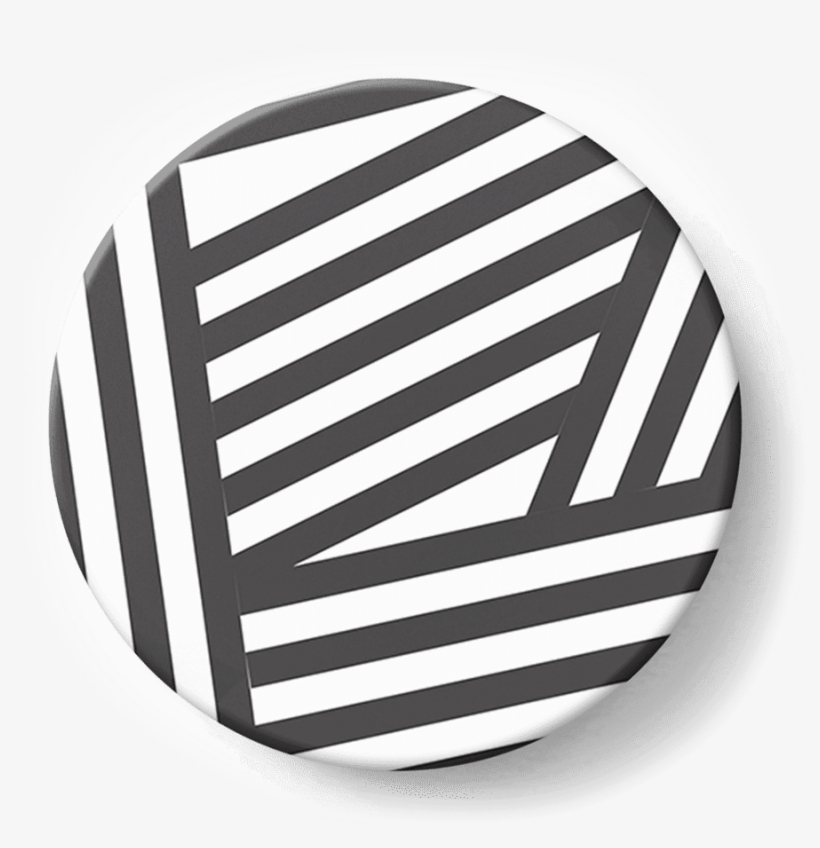 Dailyobjects Black Stripes Designer Pop Holder Buy - Circle, transparent png #8637644
