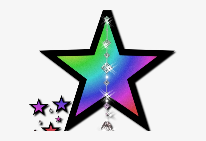 Falling Stars Clipart Hollywood Star - Shining Star Gifs Christmas, transparent png #8639705