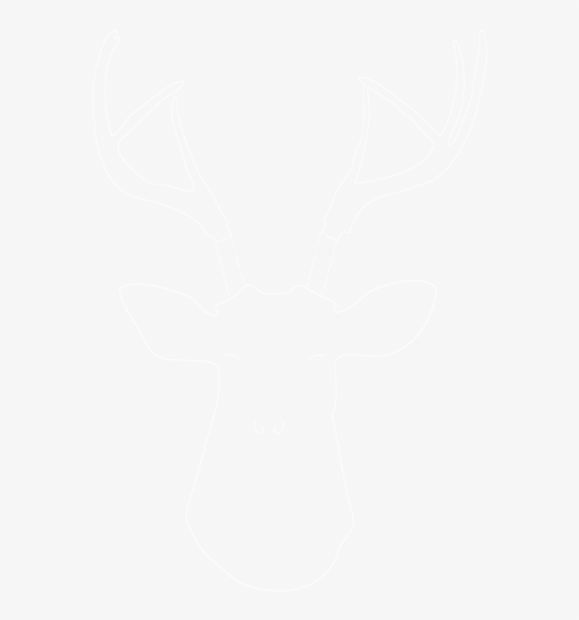 Inserting Antlers Into Deer Head, Front View - Sketch, transparent png #8640087