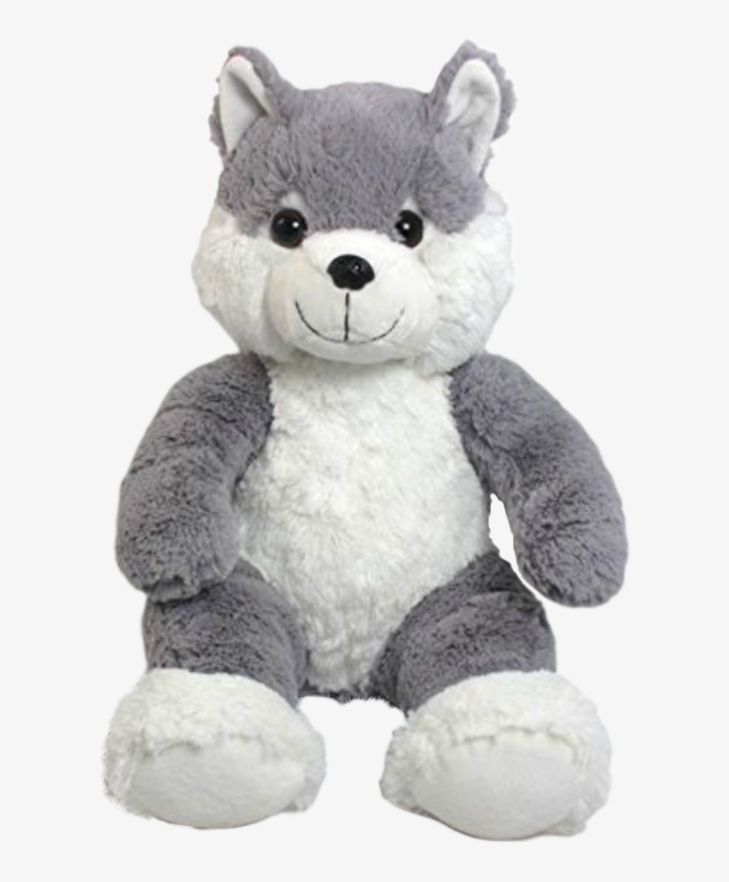 Wishpets 14" Floppy Sitting Wolf Stuffed Plush Toy - Teddy Bear, transparent png #8640318