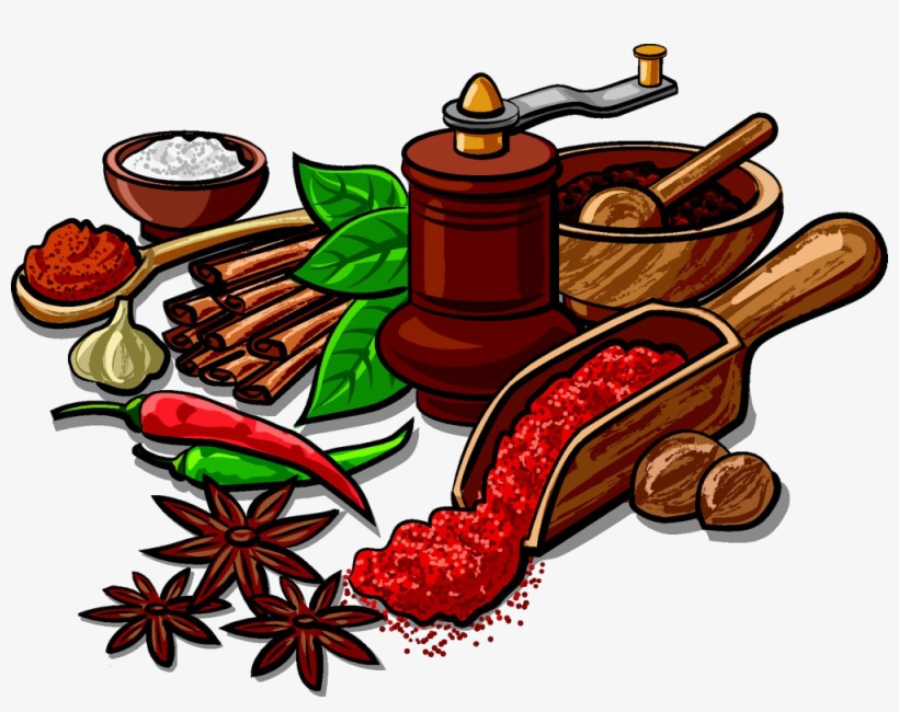 Indian Cuisine Spice Herb Clip Art Star - Spices And Herbs Clipart, transparent png #8640714