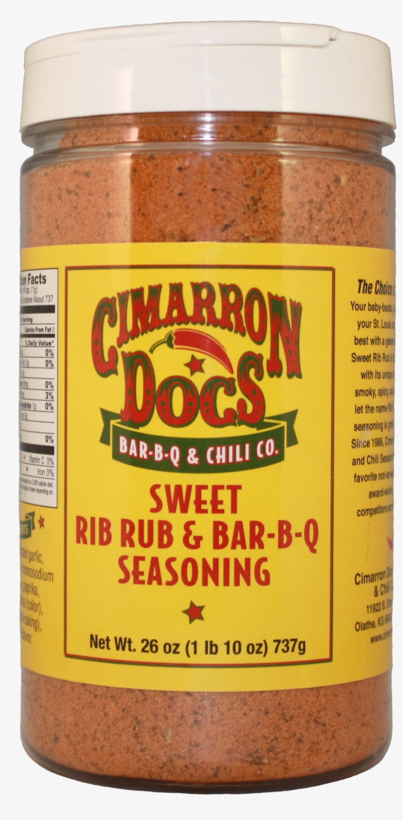 Cimarron Doc's Sweet Rib Rub & Bar B Q Seasoning 1 - Nut Butter, transparent png #8640884