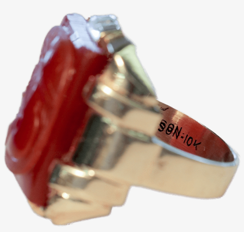 Gentleman's Large Double Intaglio Roman Soldiers Carnelian - Ring, transparent png #8641224