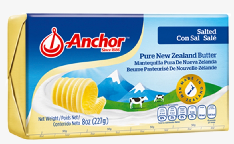 Anchor Salted Butter 227g - Anchor Butter, transparent png #8641401