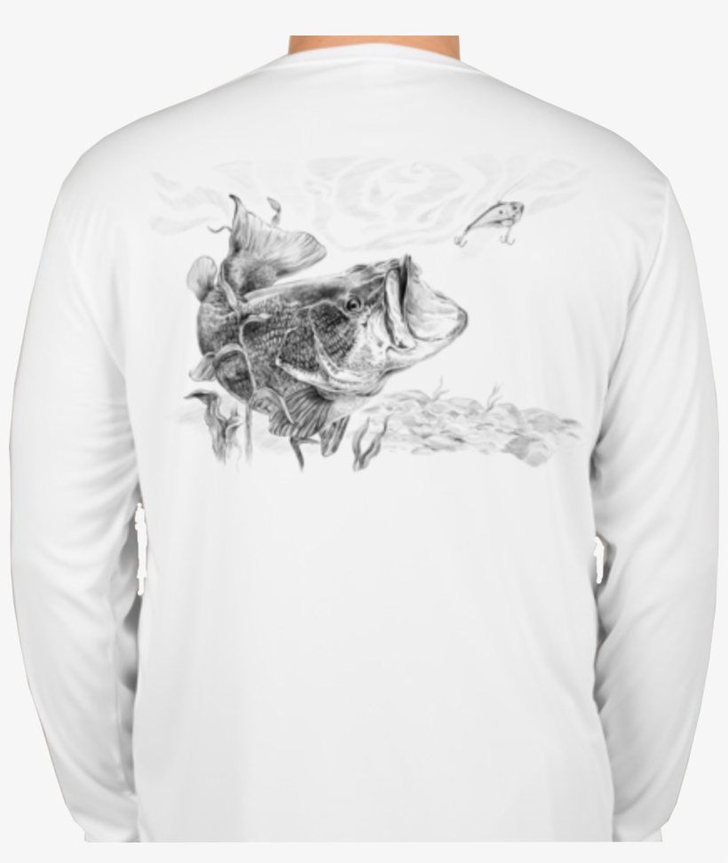 Image Of Largemouth Bass - Sweatshirt, transparent png #8641546