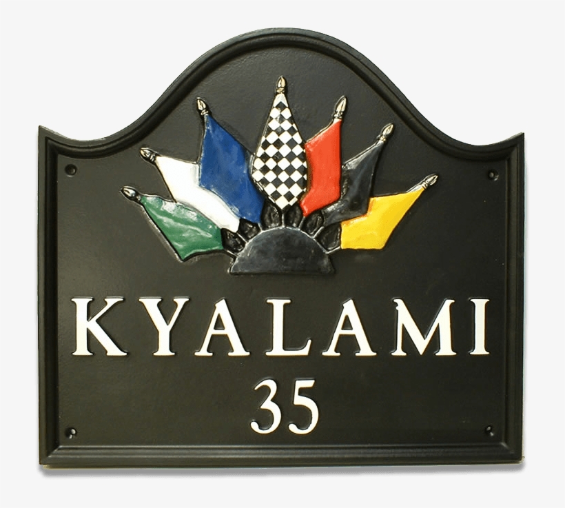 Flags Racing House Sign - Emblem, transparent png #8641550