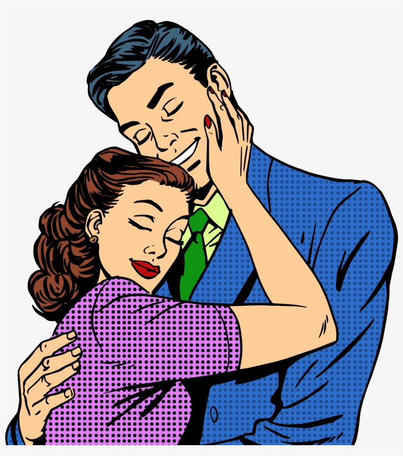 Stock Illustration Couple Royalty Free A Royaltyfree - Husband And Wife Hugging, transparent png #8641623