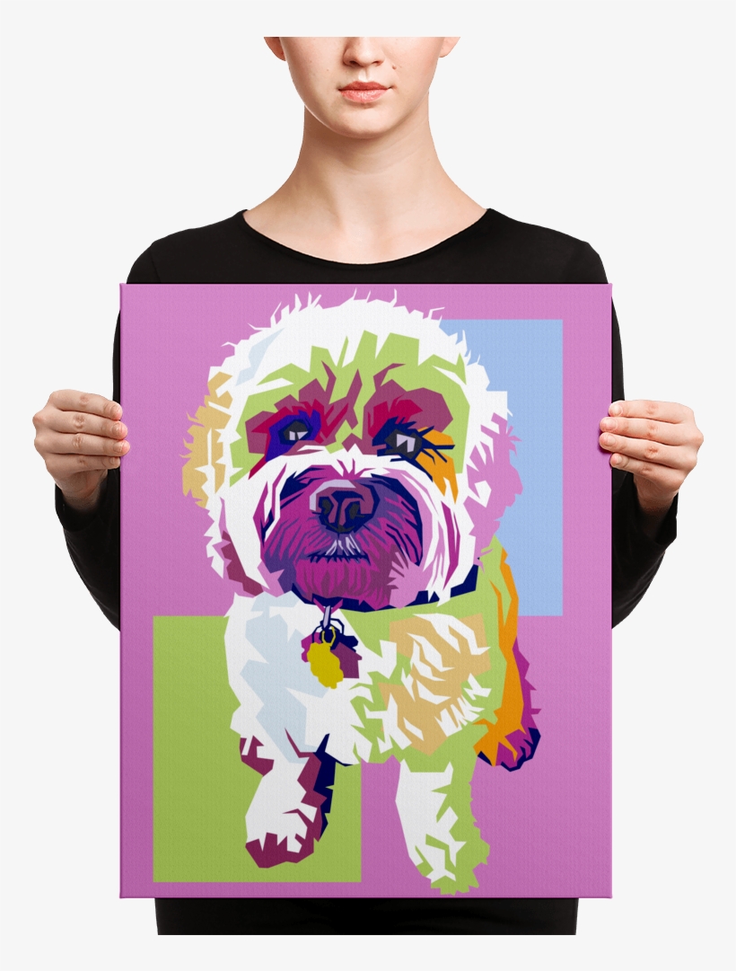 Cockapoo Whedas Pop Art To Scale - Canvas Print, transparent png #8641949