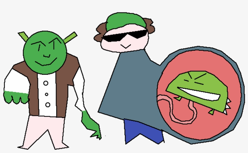 Shrek And Eens Child - Cartoon, transparent png #8642296