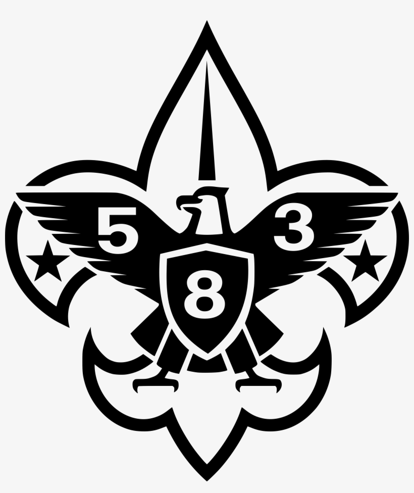 Troop583-logo - Boy Scout Logo Black And White, transparent png #8644161