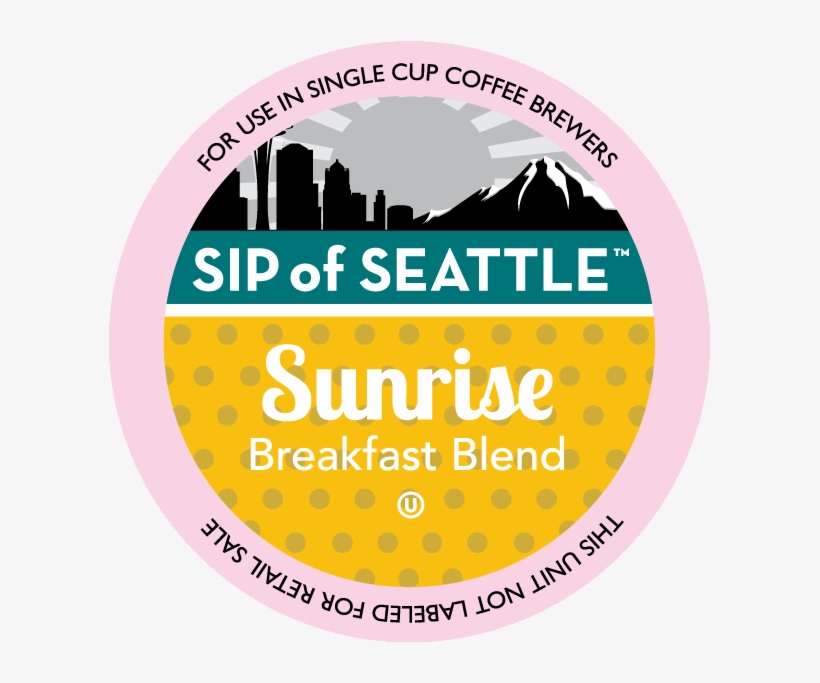 Sip Of Seattle Sunrise Breakfast Blend Coffee - Circle, transparent png #8644189