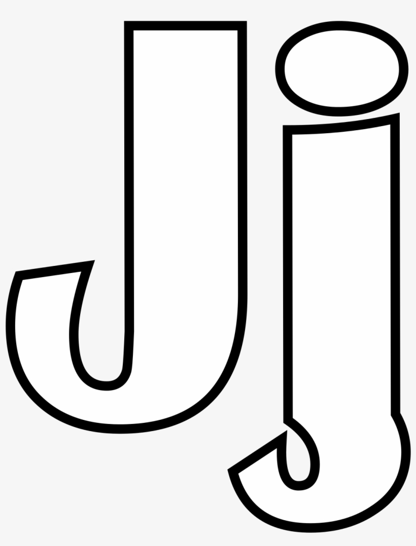 Small Alphabet Coloring Pages With 2000px Classic J - Dibujo De La J, transparent png #8645321