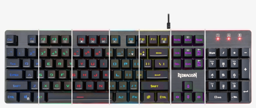 Buy On Amazon - Redragon Dyaus Gaming Keyboard, transparent png #8645842