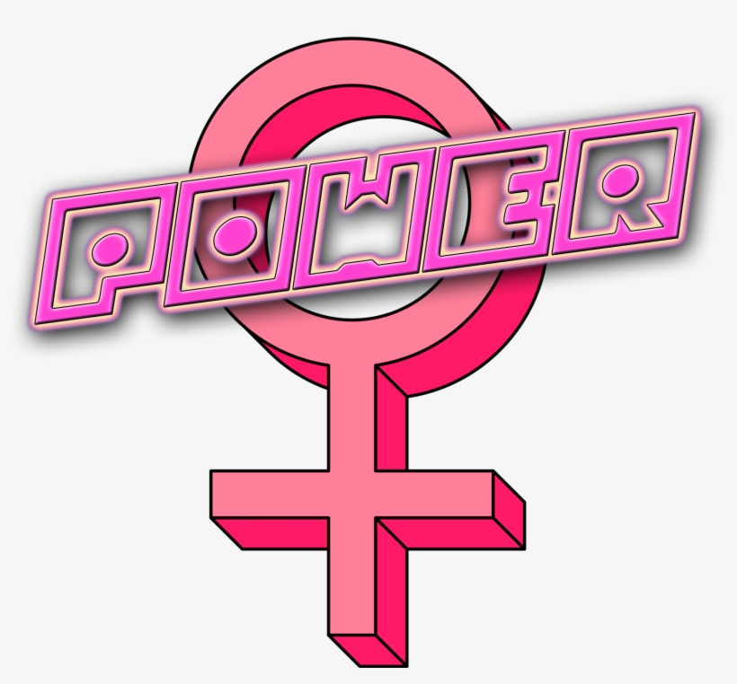 Image Of Girl Power Sticker - Cross, transparent png #8646382
