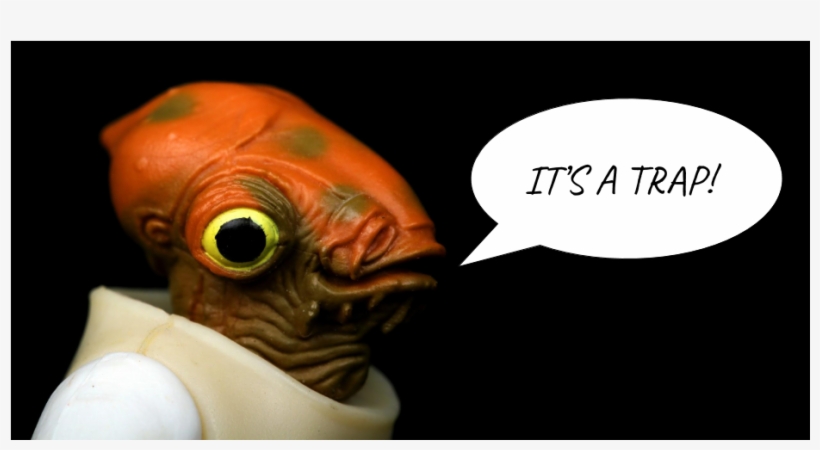 Admiral Ackbar Saying It's A Trap - Cartoon, transparent png #8646828