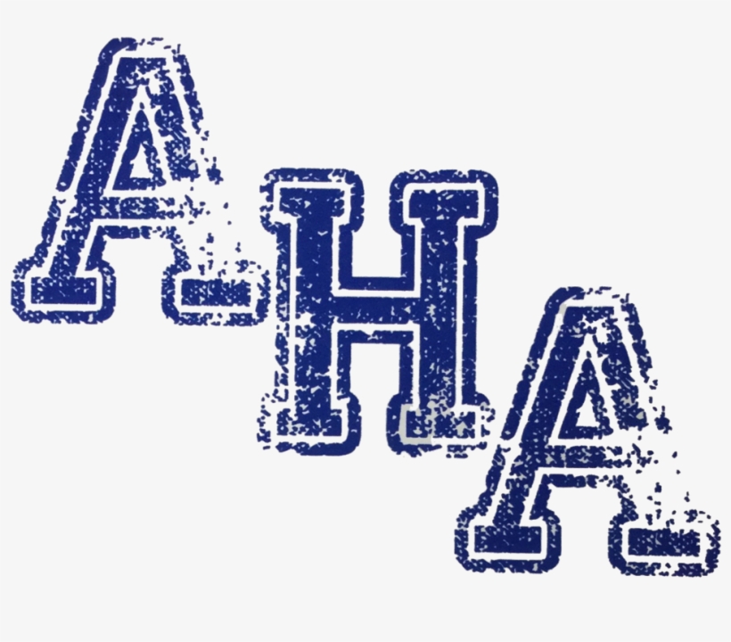 Aha Very Distressed Diagonal Logo In Blue Arabian Horse, transparent png #8647586