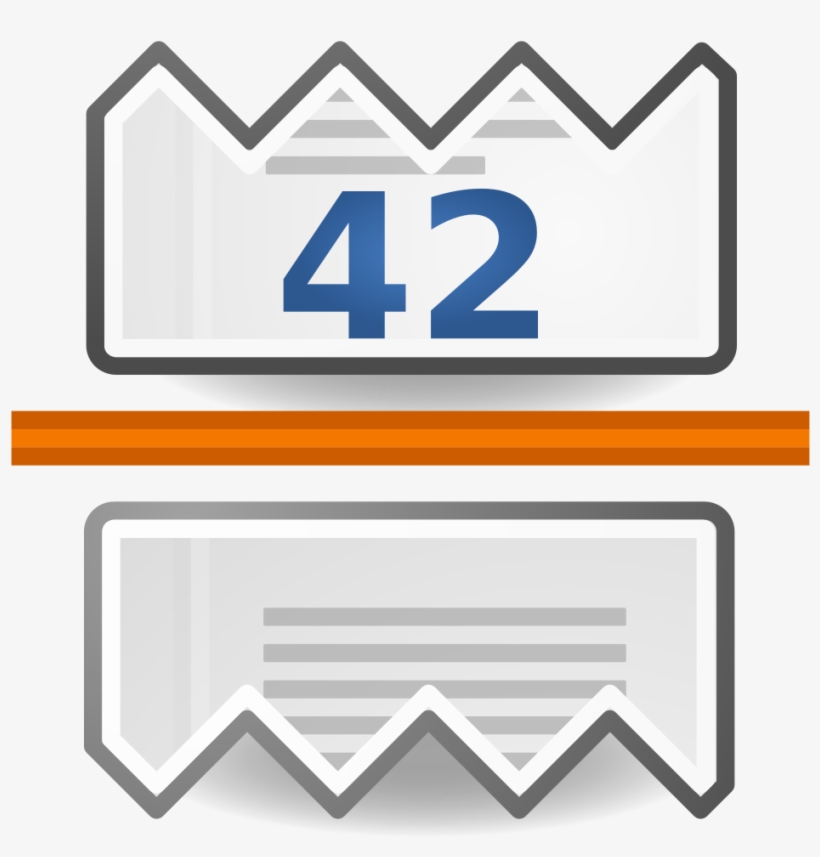 File - Pagebreak-numbered - Svg - Sign, transparent png #8648072