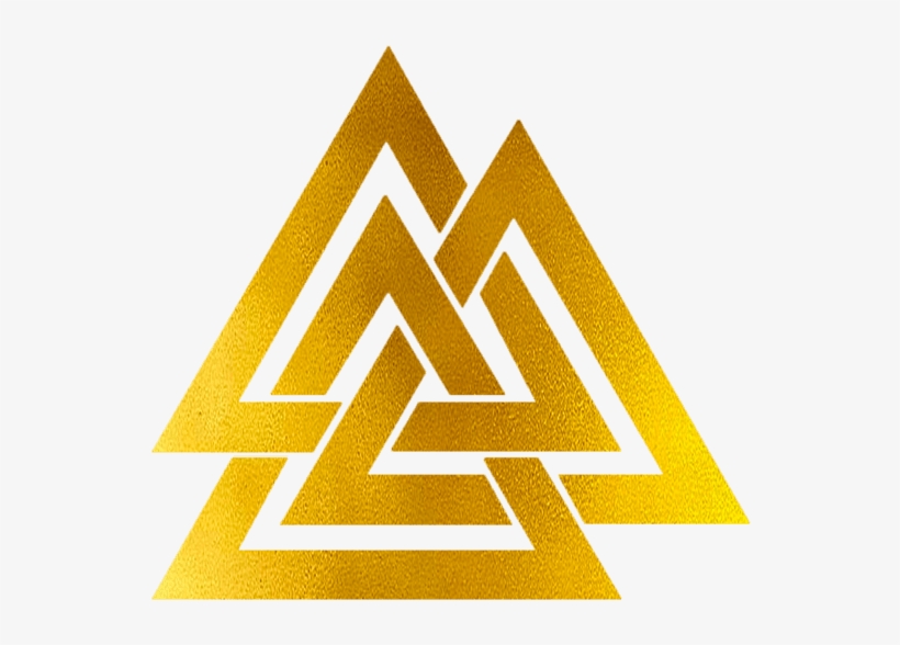 Cropped Valknut Dorécaé2 - Vikings Symbols, transparent png #8648638