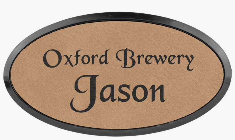 Oval With Border Name Badge With Magnet - Circle, transparent png #8649182