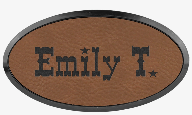 Oval With Border Name Badge With Magnet - Circle, transparent png #8649210