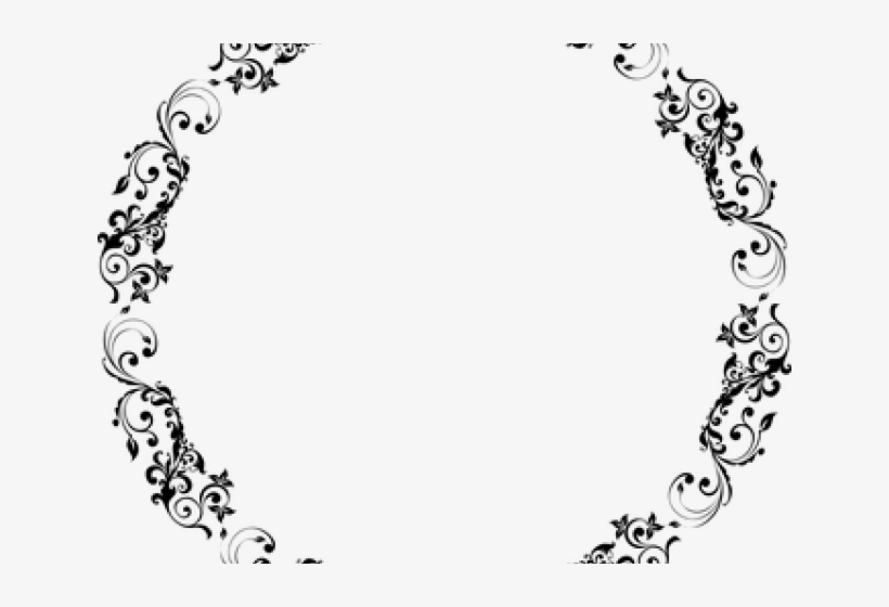 Oval Clipart Border Template - Circle Border Floral Transparent, transparent png #8649530