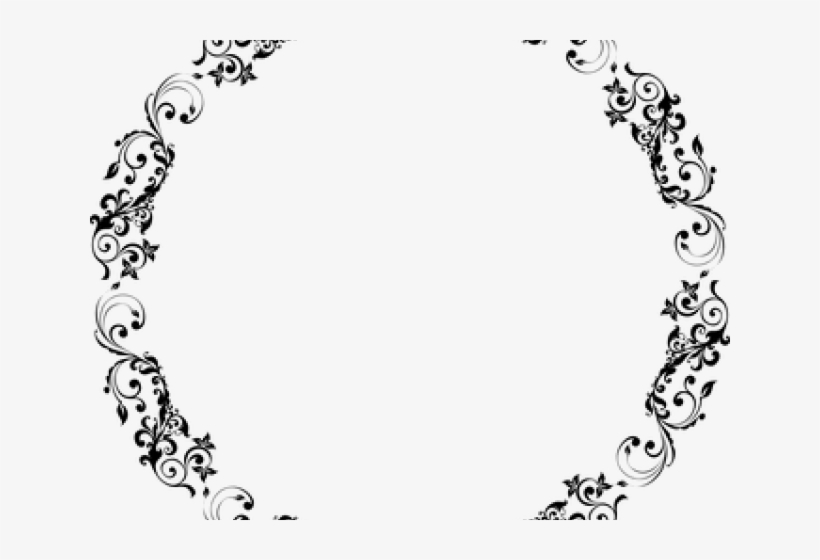 Oval Clipart Border Template - Circle Border Floral Transparent, transparent png #8649530