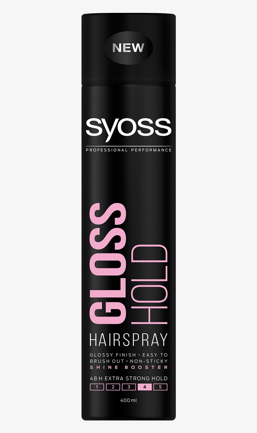 Syoss Com Styling Gloss Hold Hairspray - Syoss Haarspray Glossing Hold, transparent png #8650668