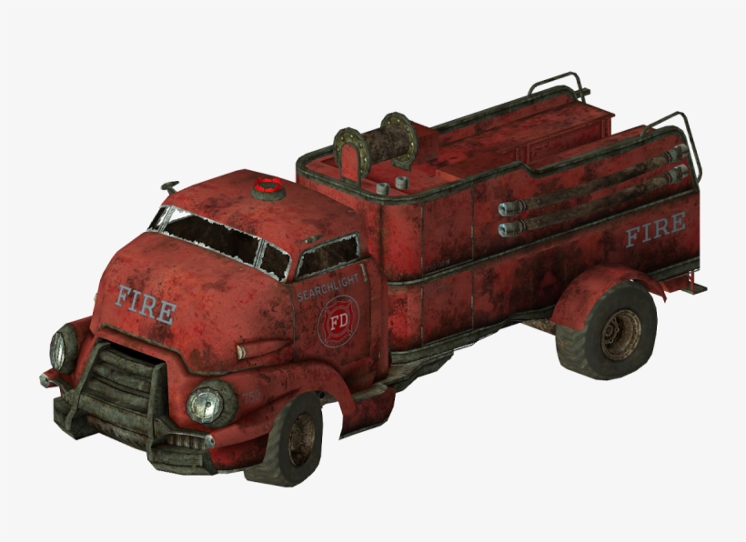 The Vault Fallout Wiki - Fallout New Vegas Fire Truck, transparent png #8650995