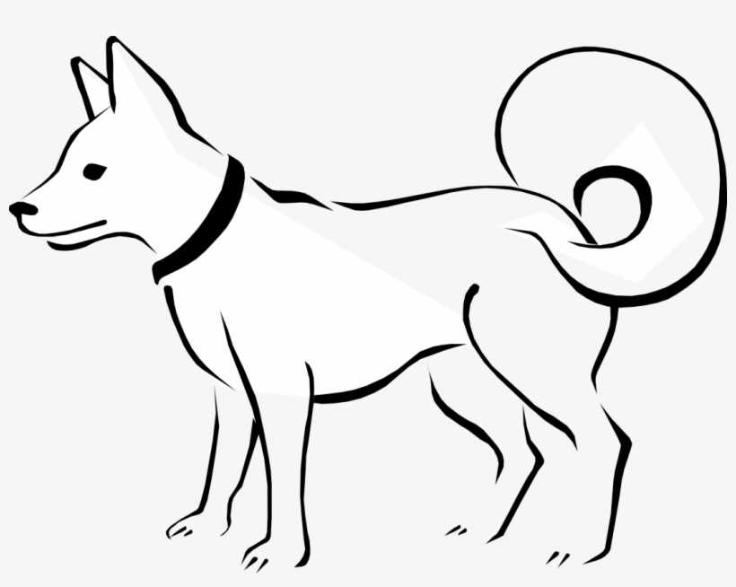 Large Size Of How To Draw A Easy Dog Head An House - Dog Clipart Black And White, transparent png #8650999