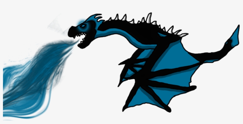 Blue Dragon Clipart Scary - Dragon Blue Fire Png, transparent png #8651948