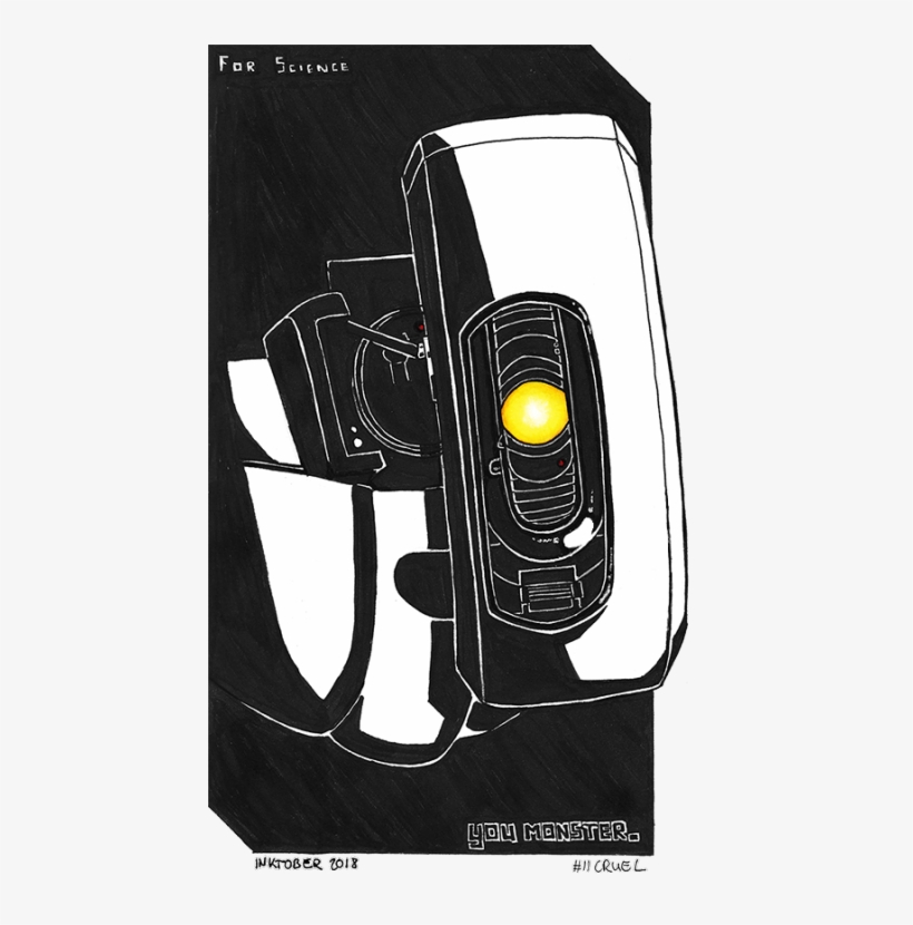 Ravensart Inktober 2018 Portal Glados Cruel My Role - Illustration, transparent png #8652224