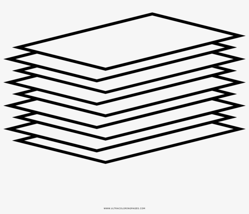 Paper Stack Coloring Page - Stack Of Paper Coloring Page, transparent png #8652656