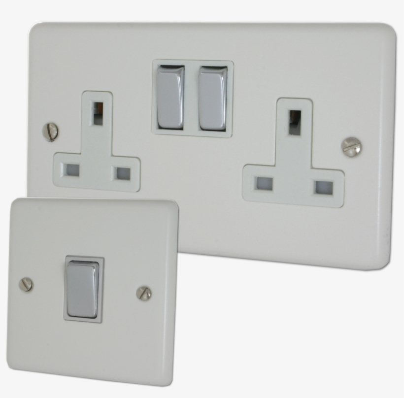 Contour White Sockets And Switches, transparent png #8653453