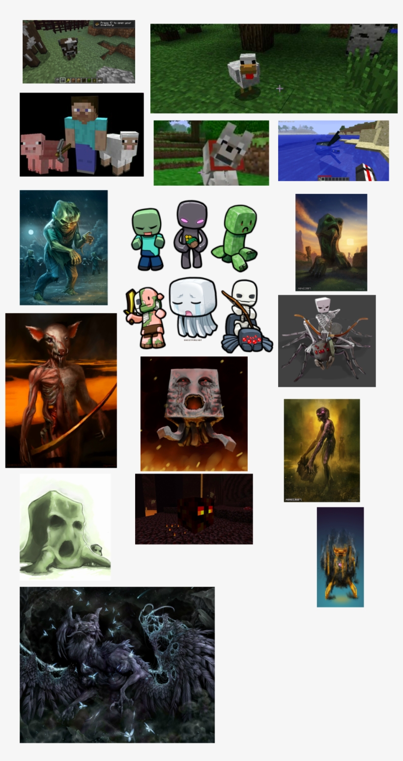 As You Could See Most Of Those Were Realistic Minecraft - Collage, transparent png #8655443