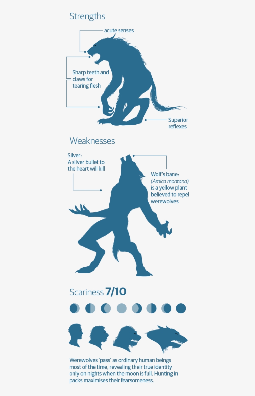 Werewolves - Werewolf Silhouette, transparent png #8656650