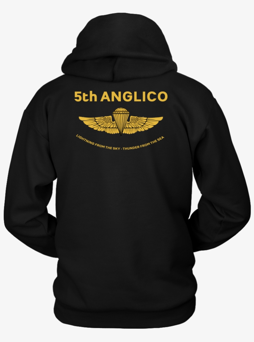 5th Anglico Gold Wings Hoodie - Pitbull Dog Mom Shirt, transparent png #8657303