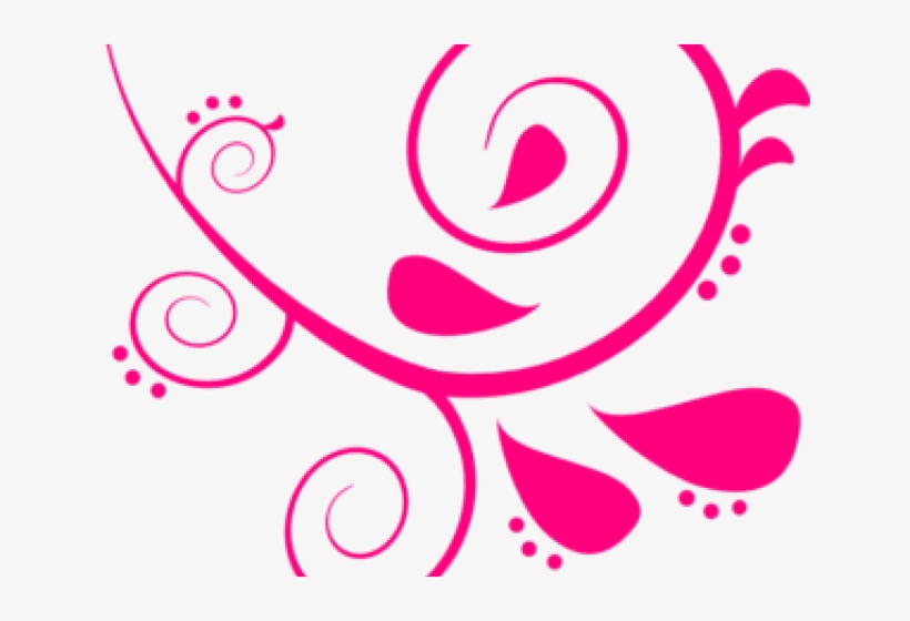 19 Vector Swirl Clipart Pink Free Clip Art Stock Illustrations - Fuchsia Frame, transparent png #8657466