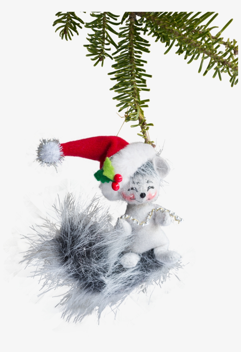 3" Silver Sparkle Squirrel - Christmas Tree, transparent png #8657874