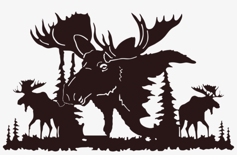 Picsonmetal - Com - Moose - Moose Metal Wall Art, transparent png #8659311
