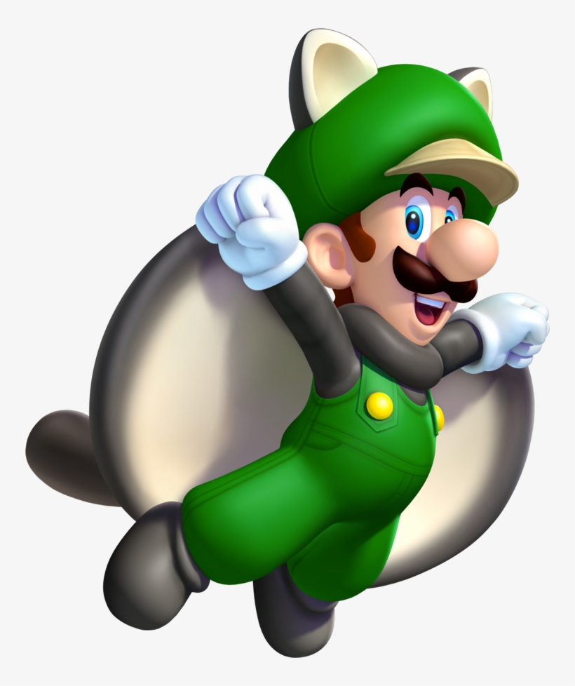 Flying Squirrel Luigi - New Super Mario Bros U Flying Squirrel Luigi, transparent png #8659426