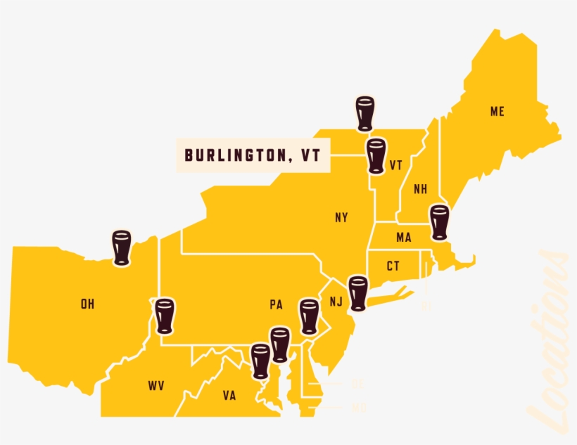 Us Map Us Map - City Brew Tours, transparent png #8661079