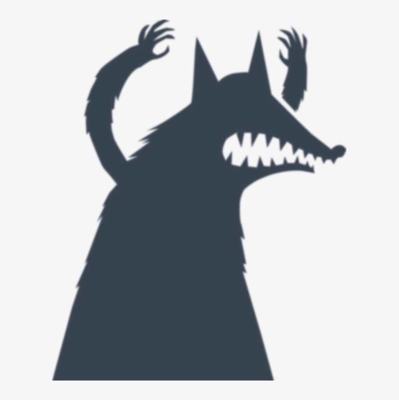 A Menacing, Wolf-like Shadow, Looming Over The Page - Illustration, transparent png #8661183