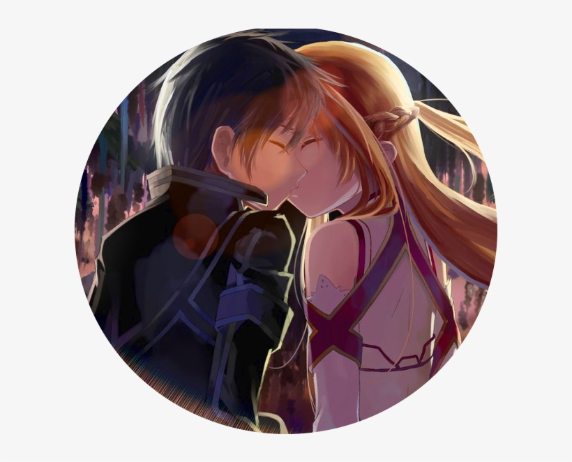 Sao Kirito And Asuna Kiss, transparent png #8661330